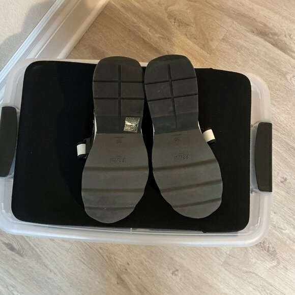 Fendi Black/Brown Zucca print knit women's sneakers - Picture 5 of 6